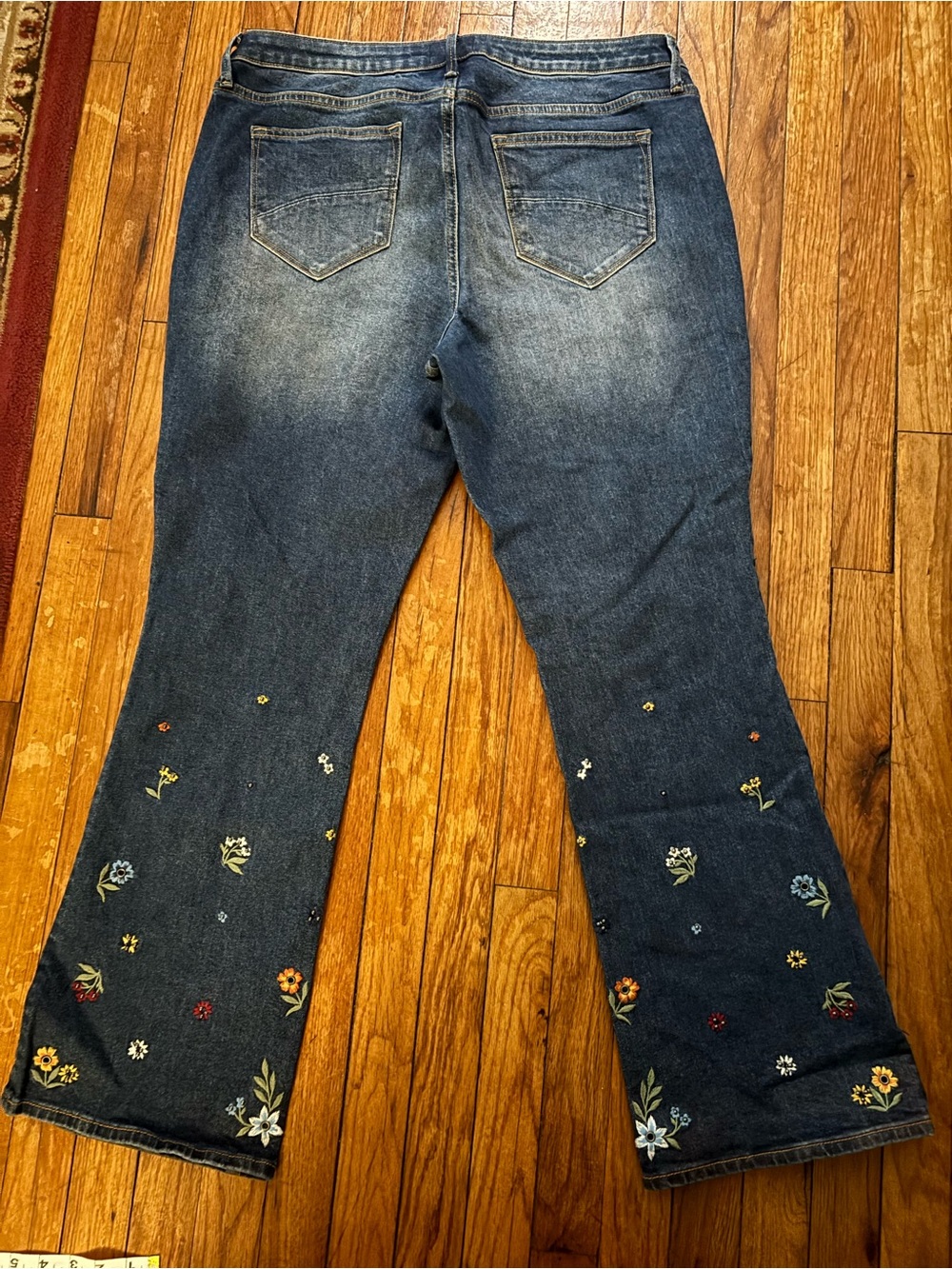 DRIFTWOOD Indigo Blue Kelly High-Rise Jeans with Beautiful Embroidery - Picture 4 of 8
